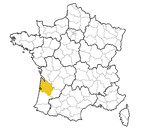 Carte de France - Gironde