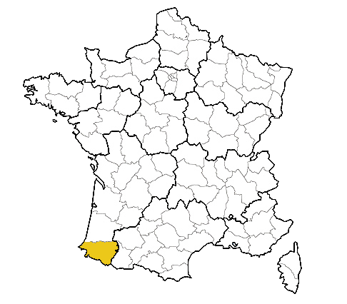 Carte de France Pyrénées-Atlantiques